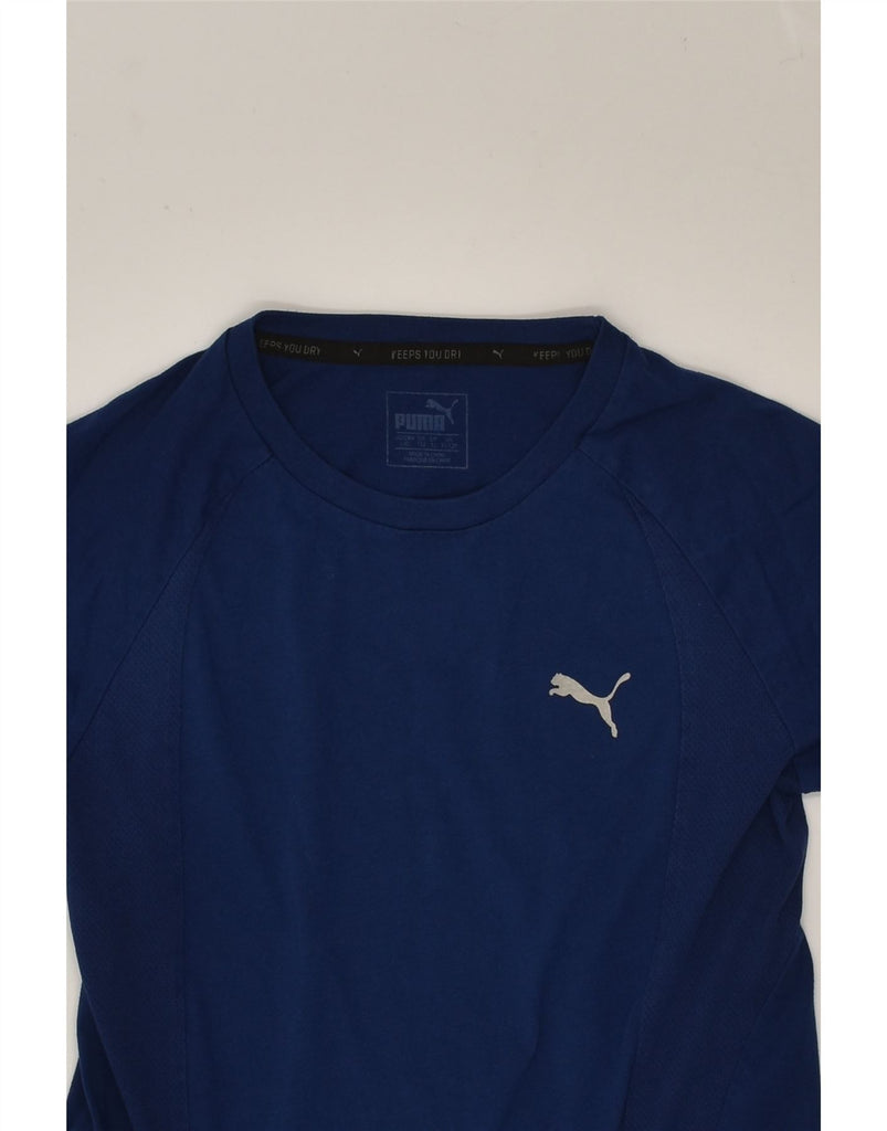 PUMA Boys T-Shirt Top 11-12 Years Navy Blue Cotton | Vintage Puma | Thrift | Second-Hand Puma | Used Clothing | Messina Hembry 