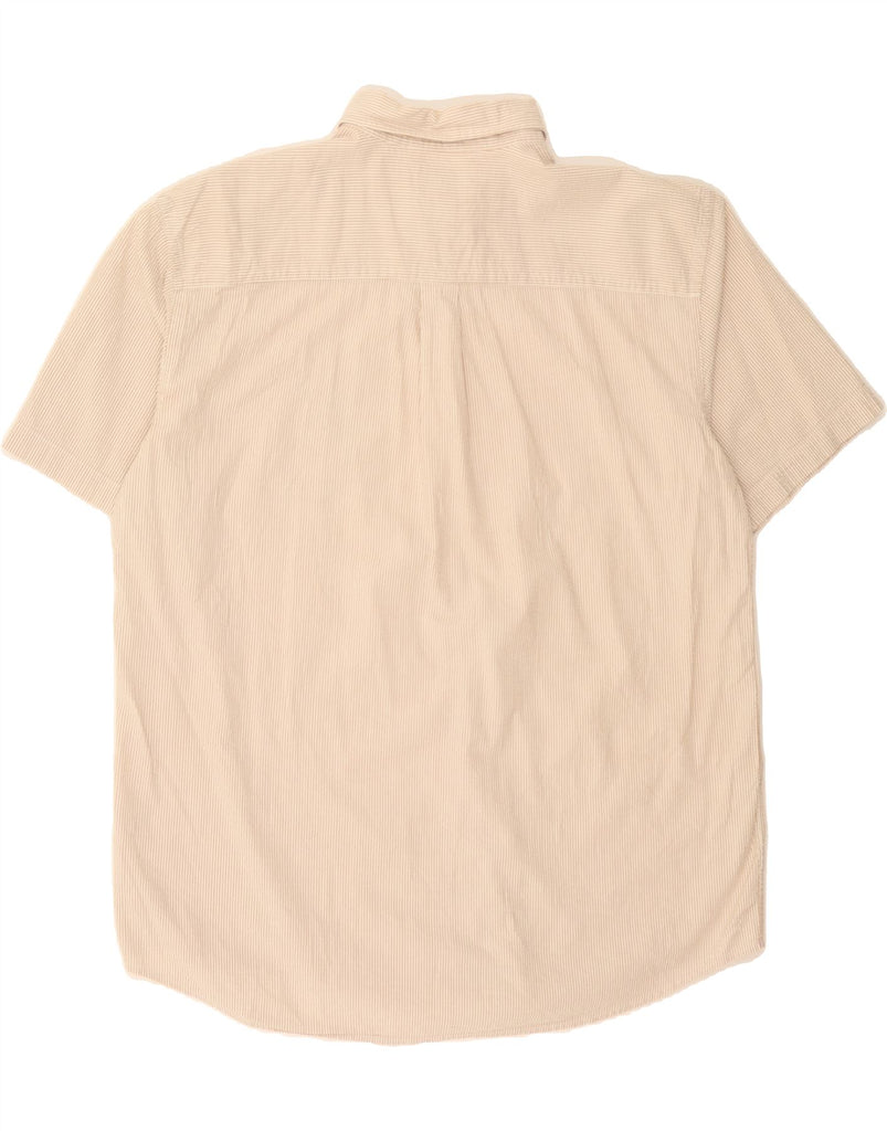 L.L.BEAN Mens Traditional Fit Short Sleeve Shirt Large Beige Pinstripe Vintage L.L.Bean and Second-Hand L.L.Bean from Messina Hembry 