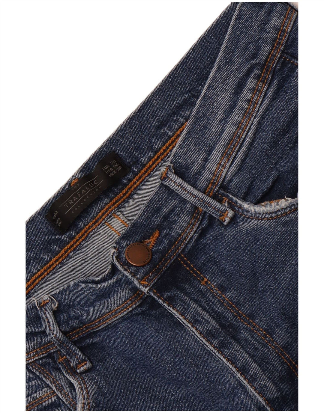 Zara Womens Cropped Jeans EU 38 Small W28 L24 Blue