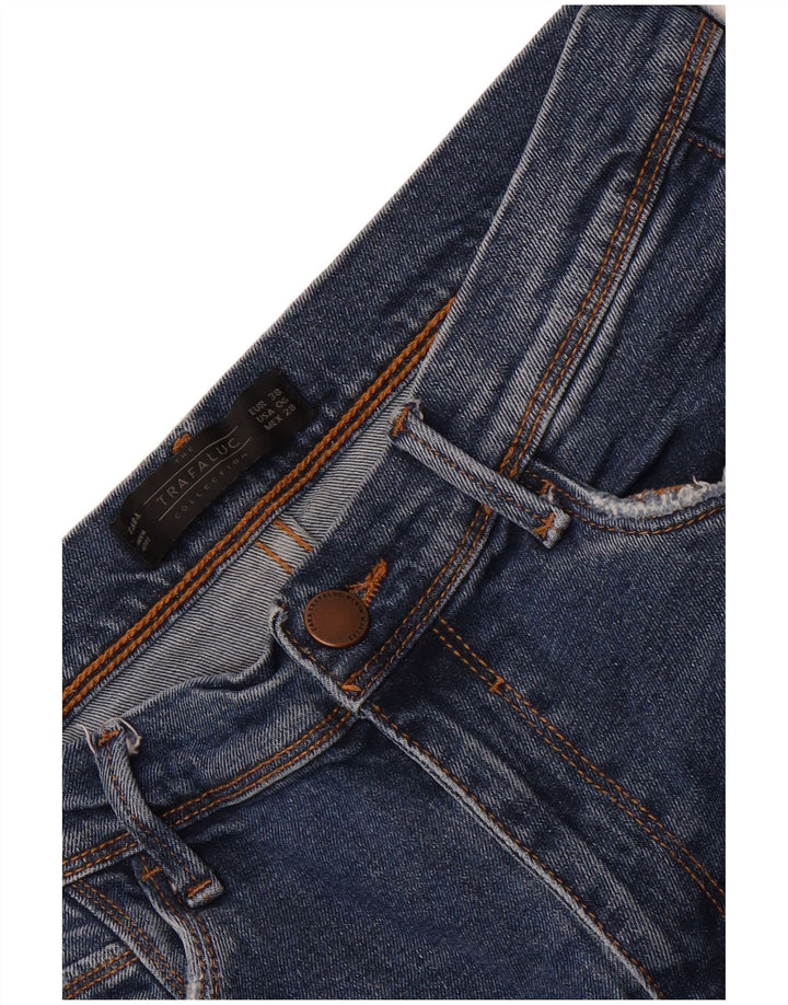 Zara Womens Cropped Jeans EU 38 Small W28 L24 Blue