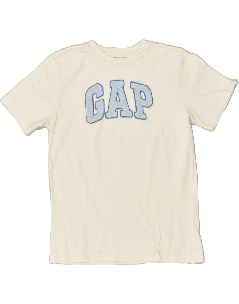 GAP Boys Graphic T-Shirt Top 10-11 Years Off White Cotton | Vintage Gap | Thrift | Second-Hand Gap | Used Clothing | Messina Hembry 