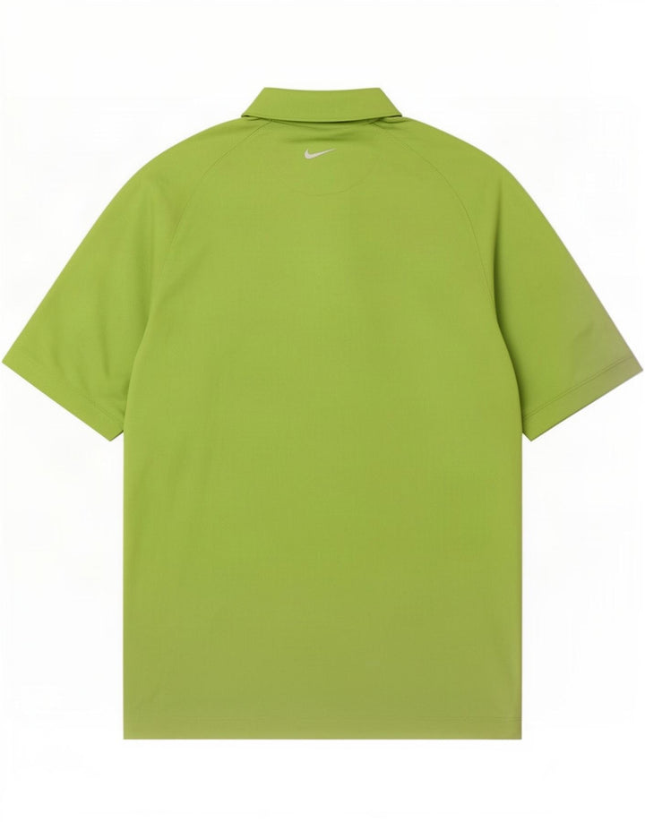 Nike Mens Polo Shirt Small Green Colourblock Polyester