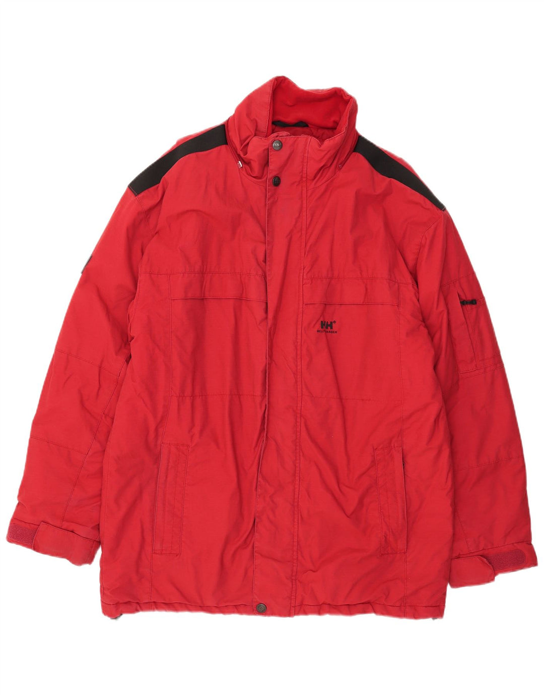 Helly Hansen Mens Windbreaker Jacket UK 40 Large Red Colourblock Cotton