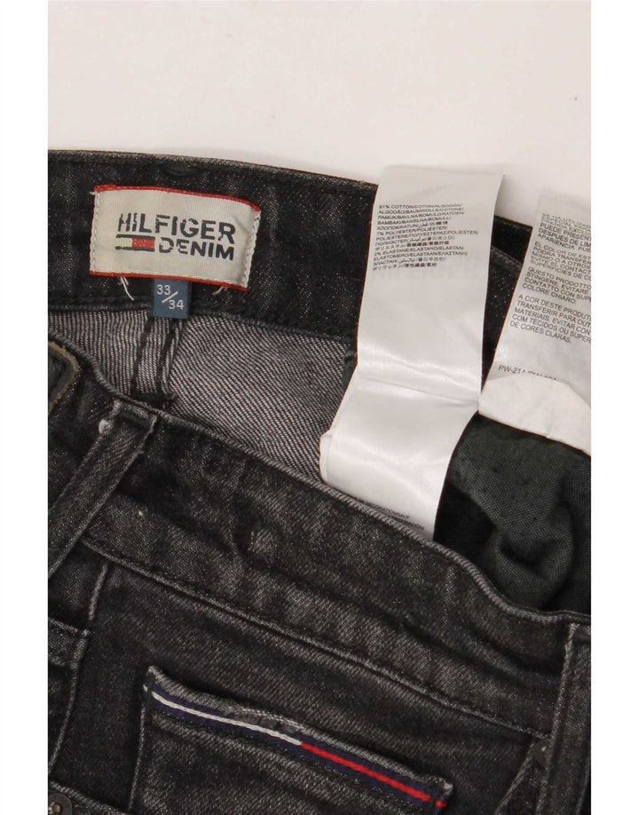 Tommy Hilfiger Mens Slim Jeans W33 L34 Grey Cotton