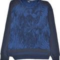 BLAUER Womens Loose Fit Sweatshirt Jumper UK 14 Medium Navy Blue Floral | Vintage Blauer | Thrift | Second-Hand Blauer | Used Clothing | Messina Hembry 