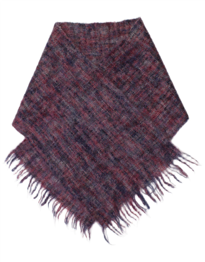 Vintage Womens Rectangle Scarf One Size Multicoloured Check