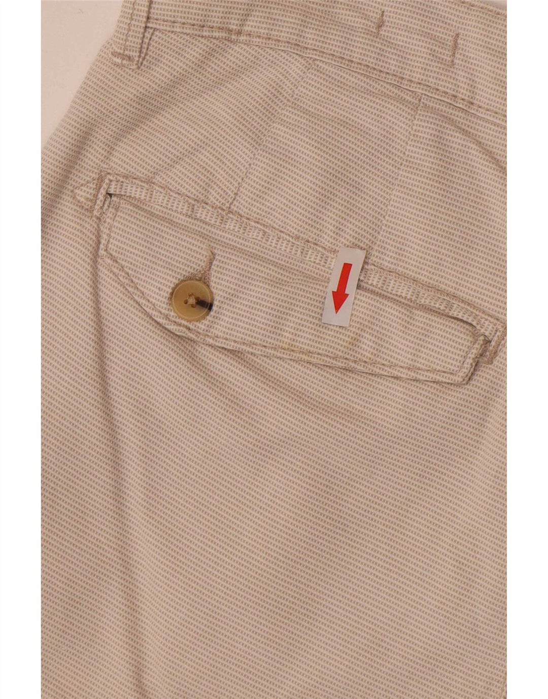 Zara Mens Sunset Chino Shorts EU 40 Medium W31 Off White Check