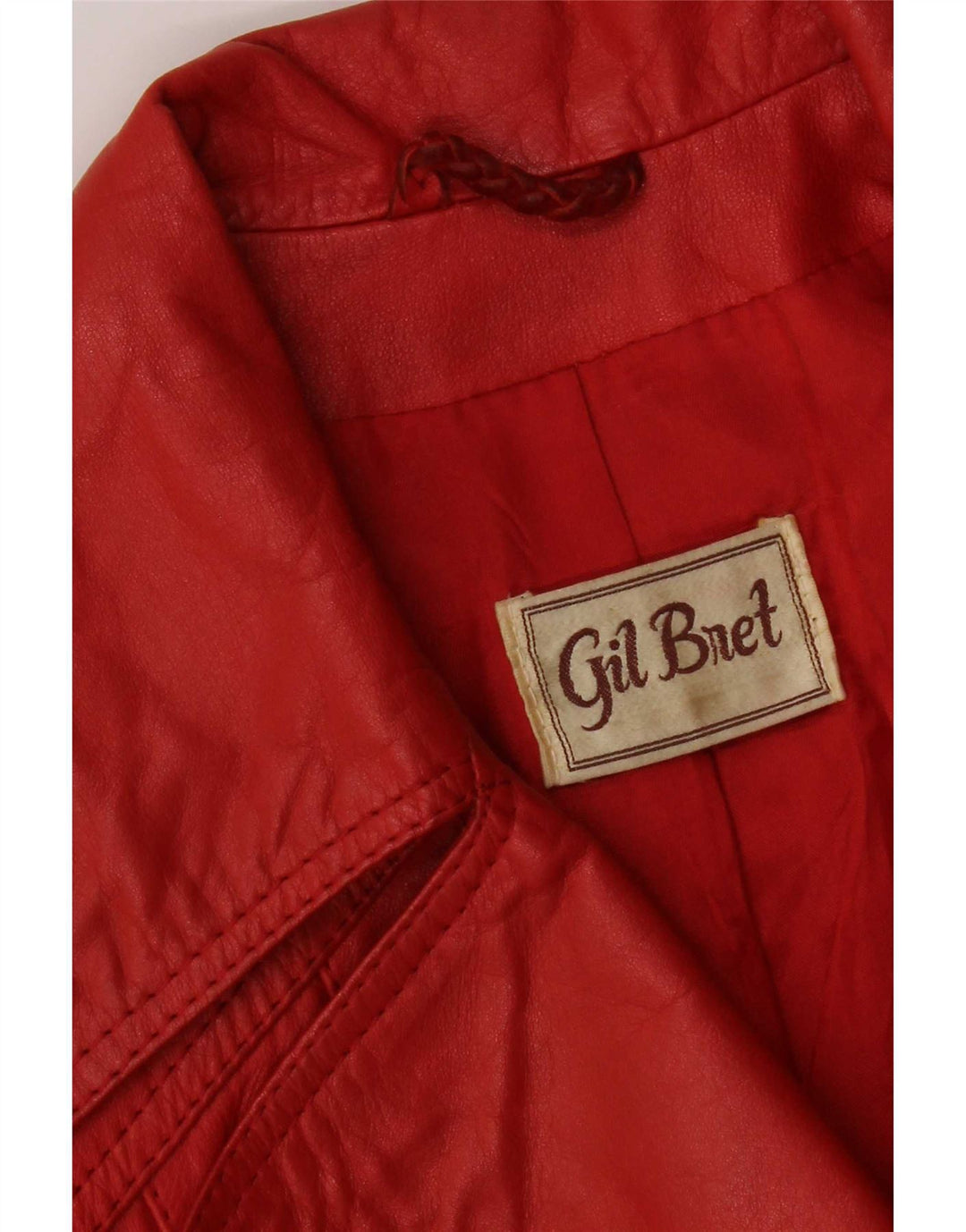 Gil Bret Womens Leather Jacket EU 38 Medium Red Leather