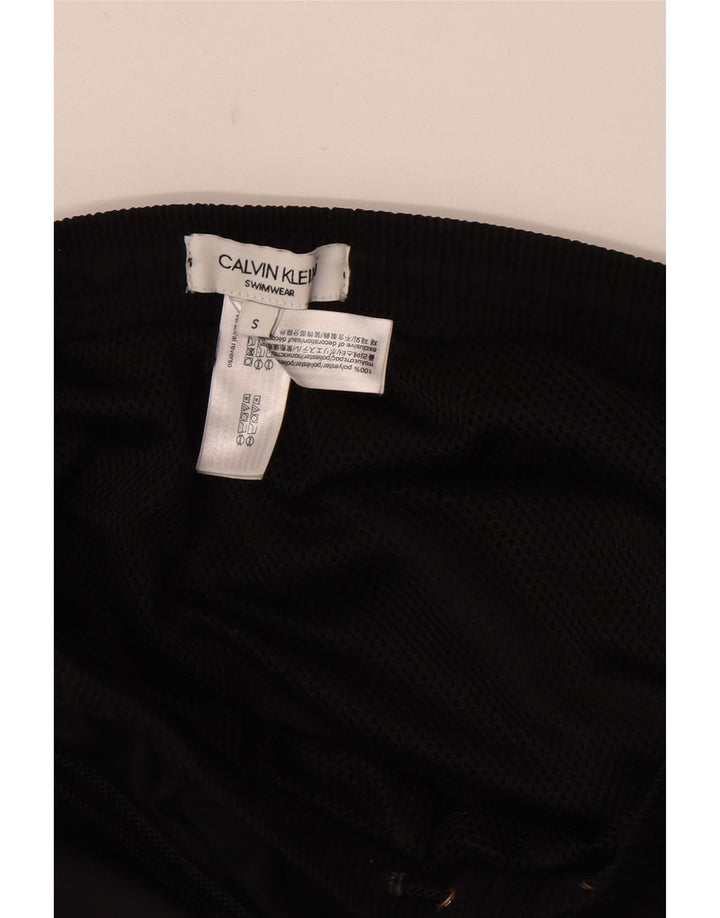 Calvin Klein Mens Graphic Swimming Shorts Small Black Colourblock