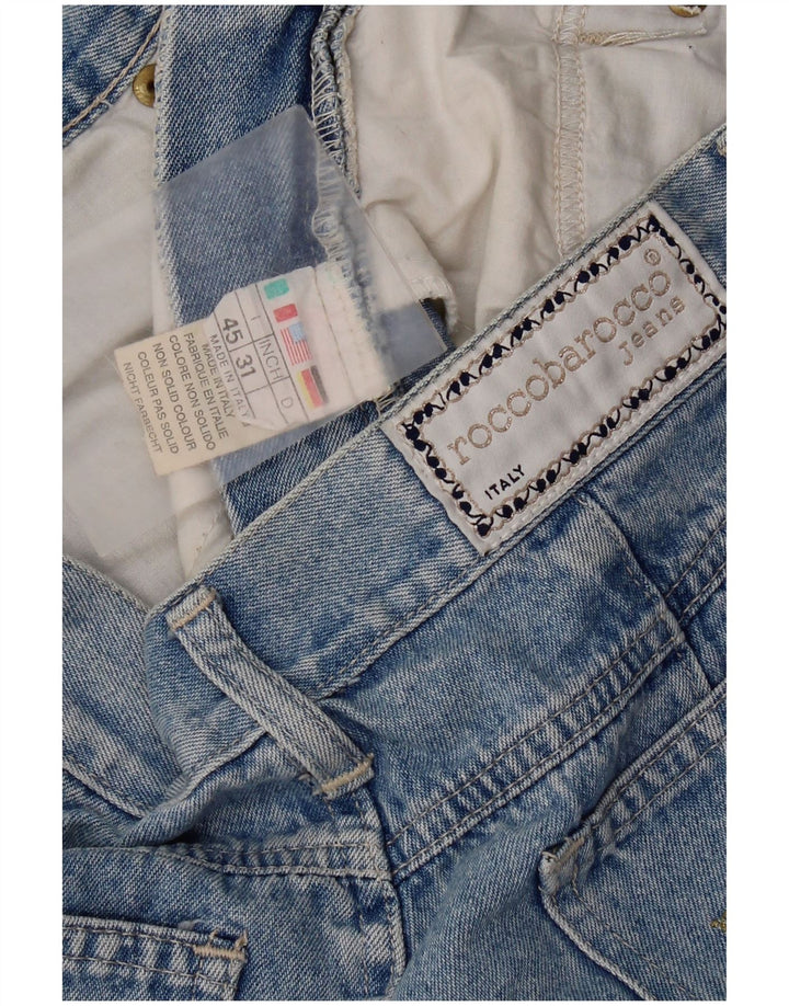Roccobarocco Womens High Rise Tapered Jeans IT 45 Medium W31 L31 Blue