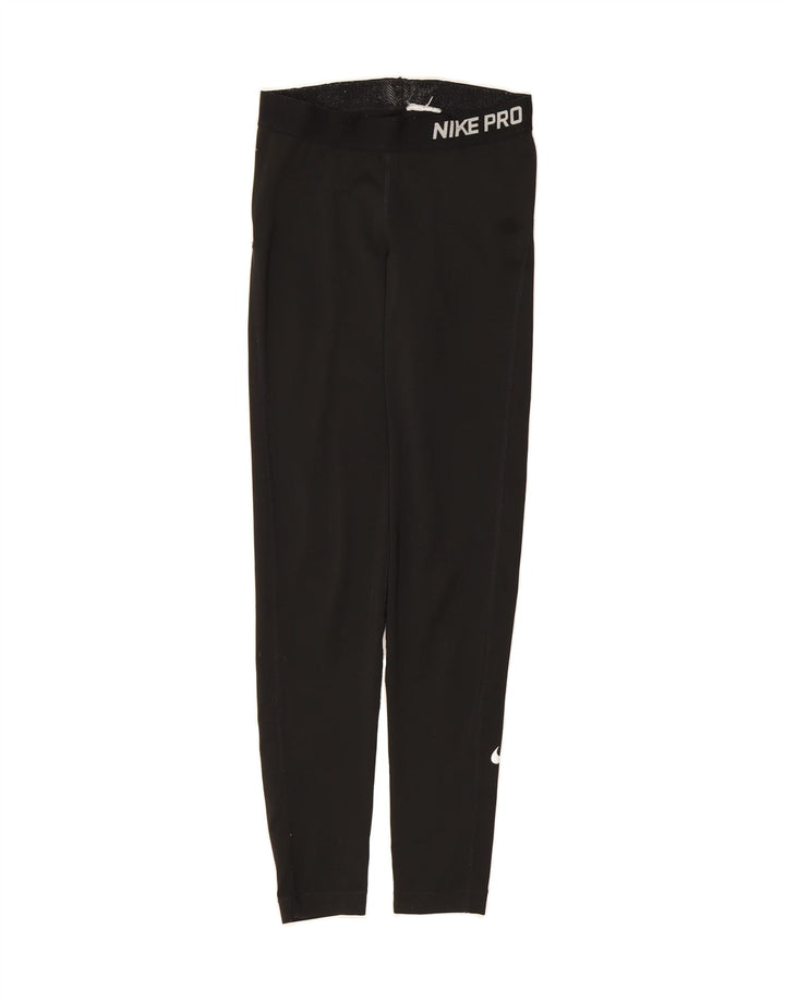 NIKE Womens Graphic Leggings UK 6 XS  Black Vintage Nike and Second-Hand Nike from Messina Hembry 