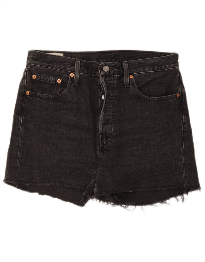 Levi's Womens 501 Denim Shorts W28 Medium Black Cotton