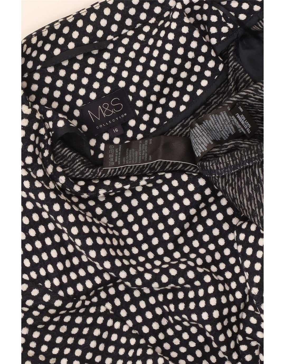Marks & Spencer Womens Open Blazer Jacket UK 16 Large Black Spotted