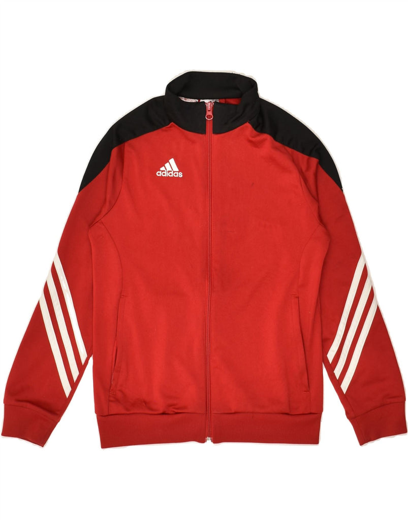 ADIDAS Boys Tracksuit Top Jacket 9-10 Years Medium  Red Colourblock | Vintage Adidas | Thrift | Second-Hand Adidas | Used Clothing | Messina Hembry 