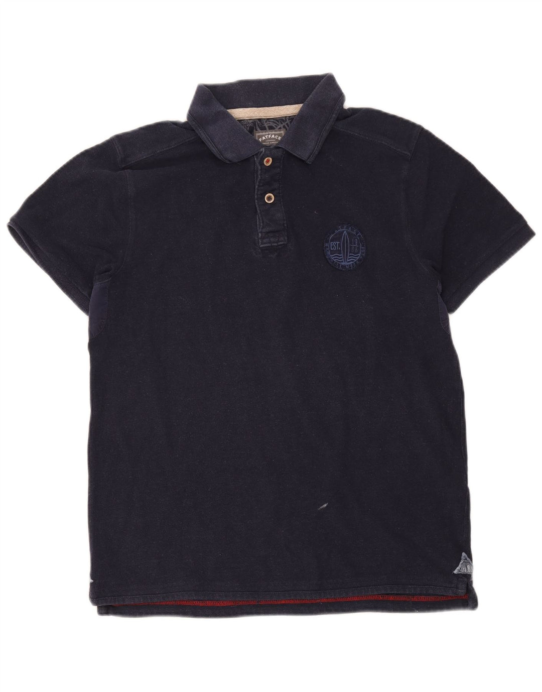 Fat Face Mens Polo Shirt Medium Navy Blue Cotton