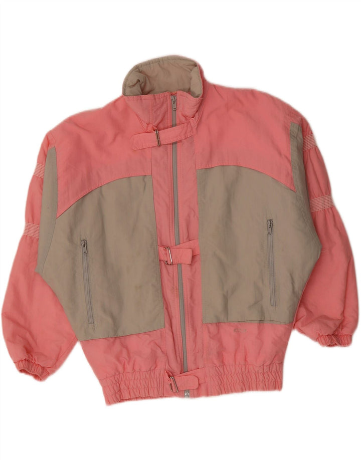 VINTAGE Womens Windbreaker Jacket UK 18 XL Pink Colourblock Vintage Vintage and Second-Hand Vintage from Messina Hembry 
