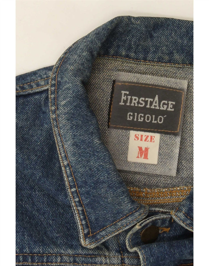 Vintage Womens Denim Jacket UK 14 Medium Blue Cotton