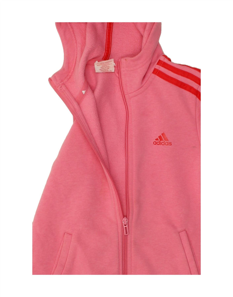 ADIDAS Girls Graphic Zip Hoodie Sweater 11-12 Years Pink | Vintage Adidas | Thrift | Second-Hand Adidas | Used Clothing | Messina Hembry 