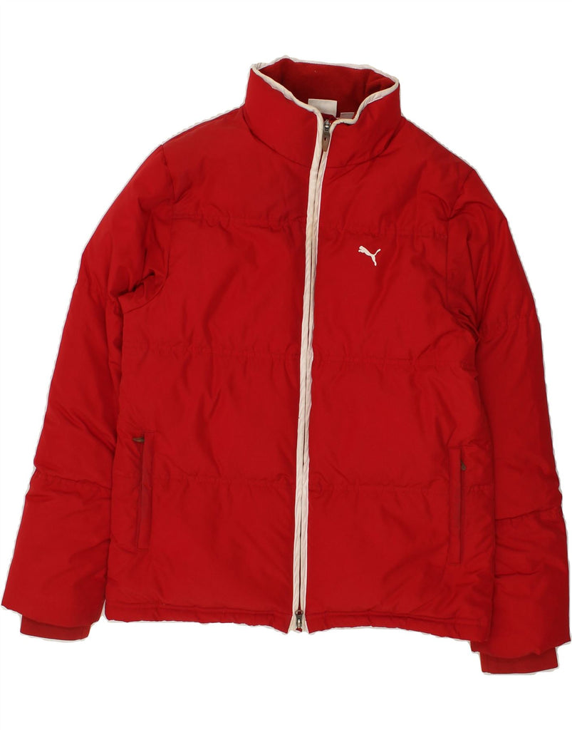 PUMA Mens Padded Jacket UK 38 Medium Red | Vintage Puma | Thrift | Second-Hand Puma | Used Clothing | Messina Hembry 