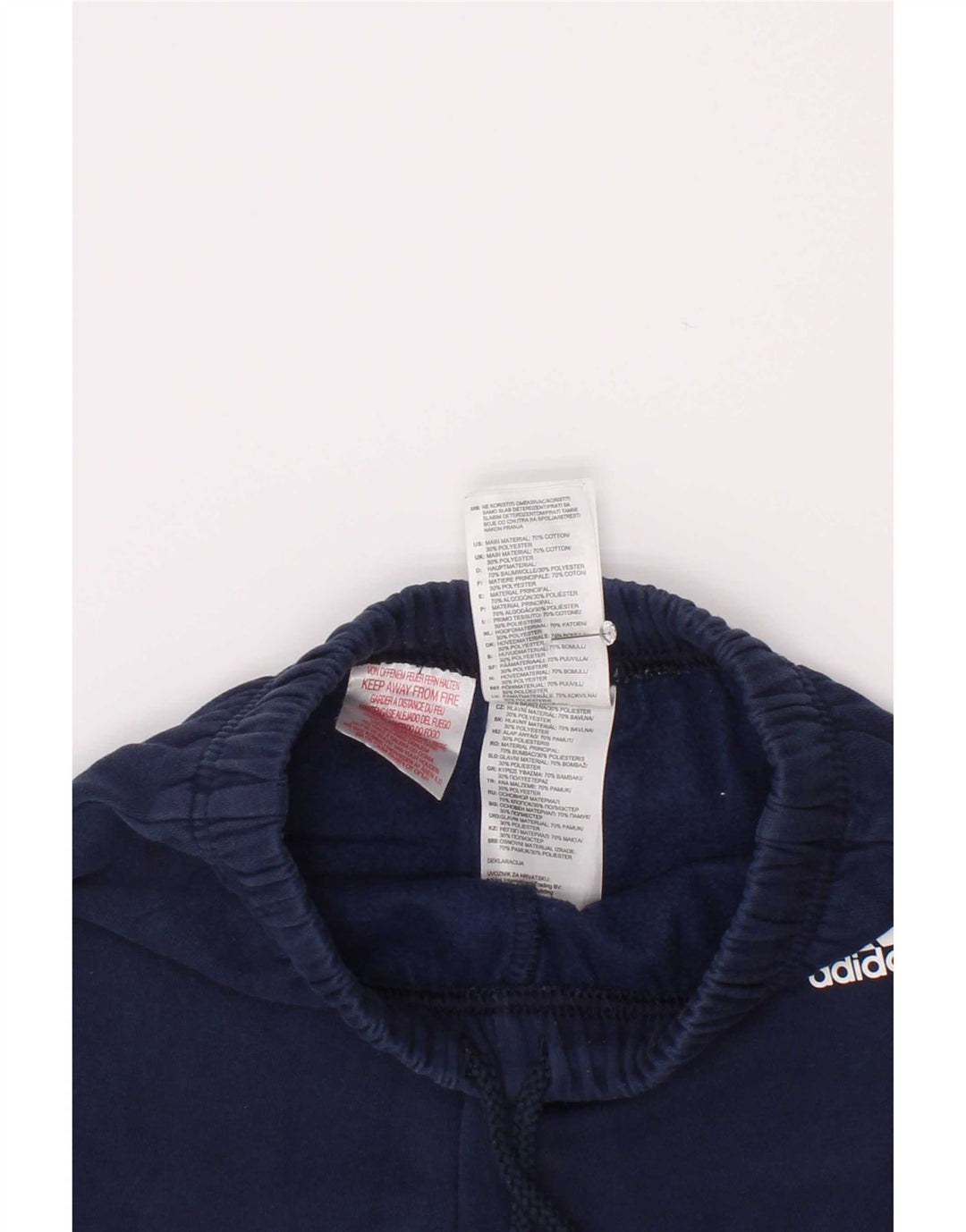 Adidas Boys Tracksuit Trousers 3-4 Years Navy Blue Cotton