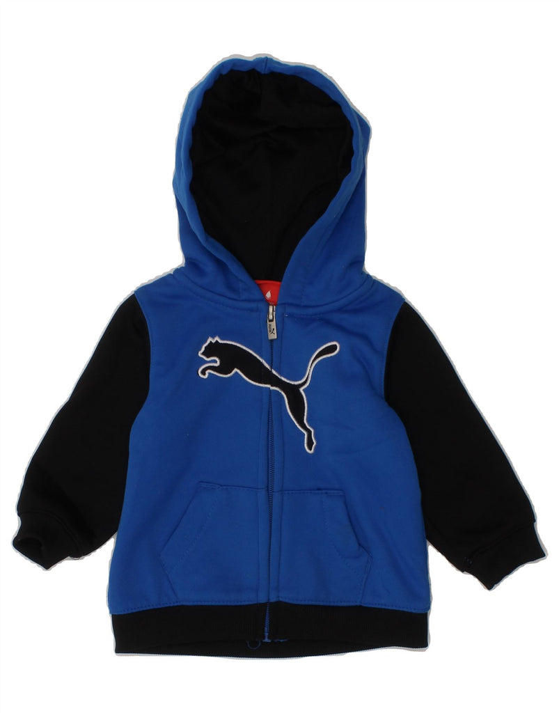PUMA Baby Boys Graphic Zip Hoodie Sweater 3-6 Months Blue Colourblock Vintage Puma and Second-Hand Puma from Messina Hembry 