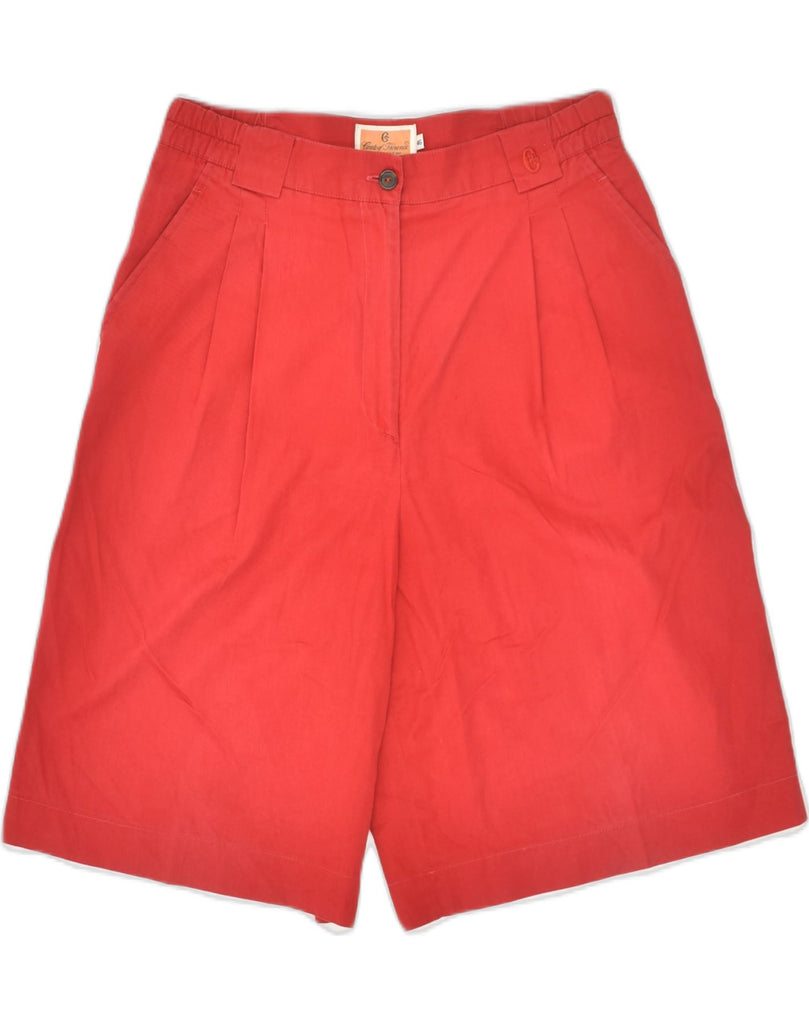 CONTE OF FLORENCE Womens High Waist Chino Shorts IT 46 Large W30 Red | Vintage Conte of Florence | Thrift | Second-Hand Conte of Florence | Used Clothing | Messina Hembry 