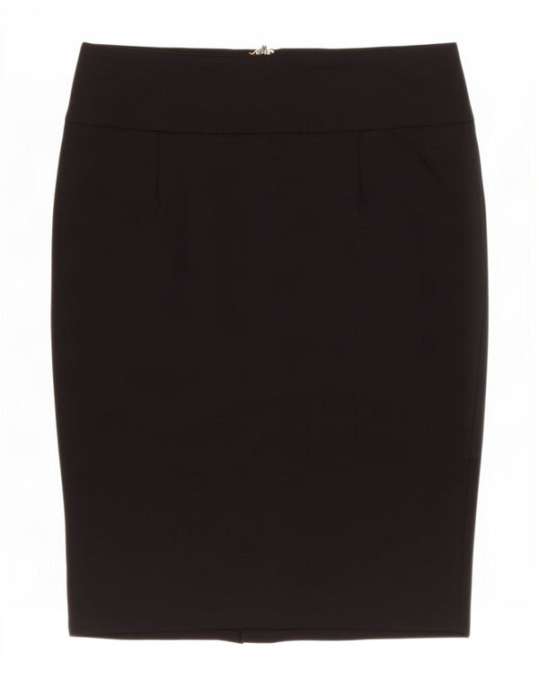 Zara Womens High Waist Pencil Skirt EU 44 XL W34 Black Polyester