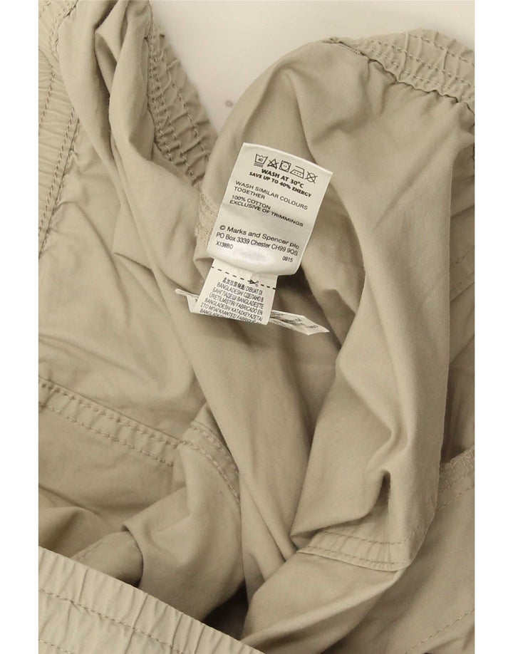 Marks & Spencer Mens Casual Trousers W42 L29 Beige Cotton