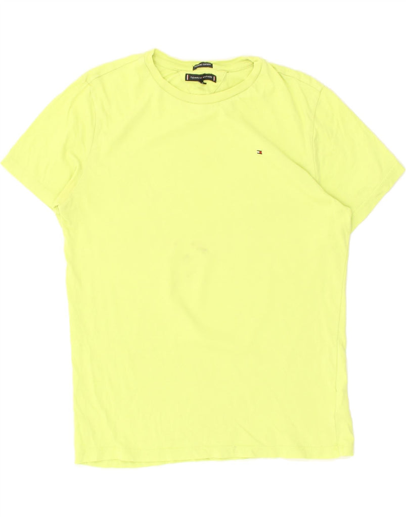 TOMMY HILFIGER Boys T-Shirt Top 15-16 Years Yellow Cotton | Vintage Tommy Hilfiger | Thrift | Second-Hand Tommy Hilfiger | Used Clothing | Messina Hembry 