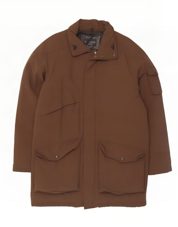 Trussardi Jeans Mens Padded Coat IT 52 XL Brown Polyamide