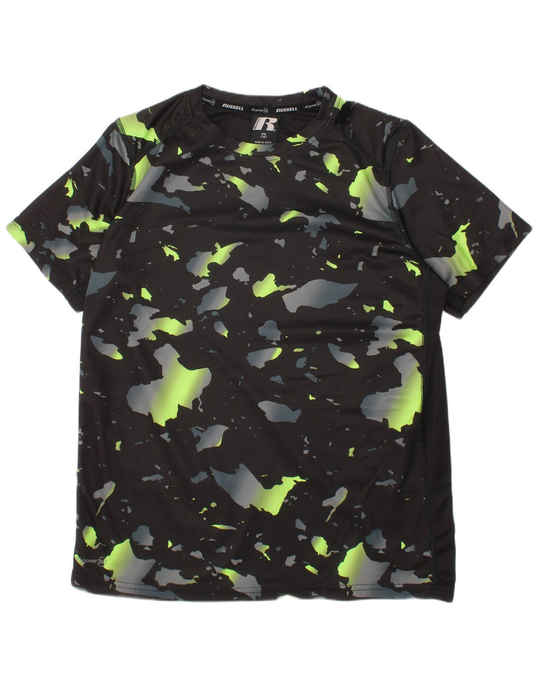 RUSSELL ATHLETIC Boys Dri-Power T-Shirt Top 15-16 Years 2XL Black