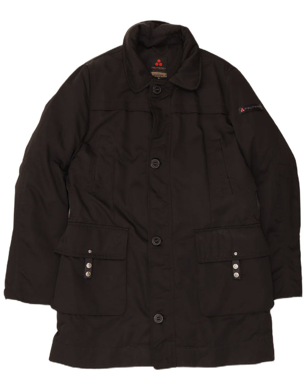 PEUTEREY Mens Windbreaker Jacket UK 42 XL Black Polyester
