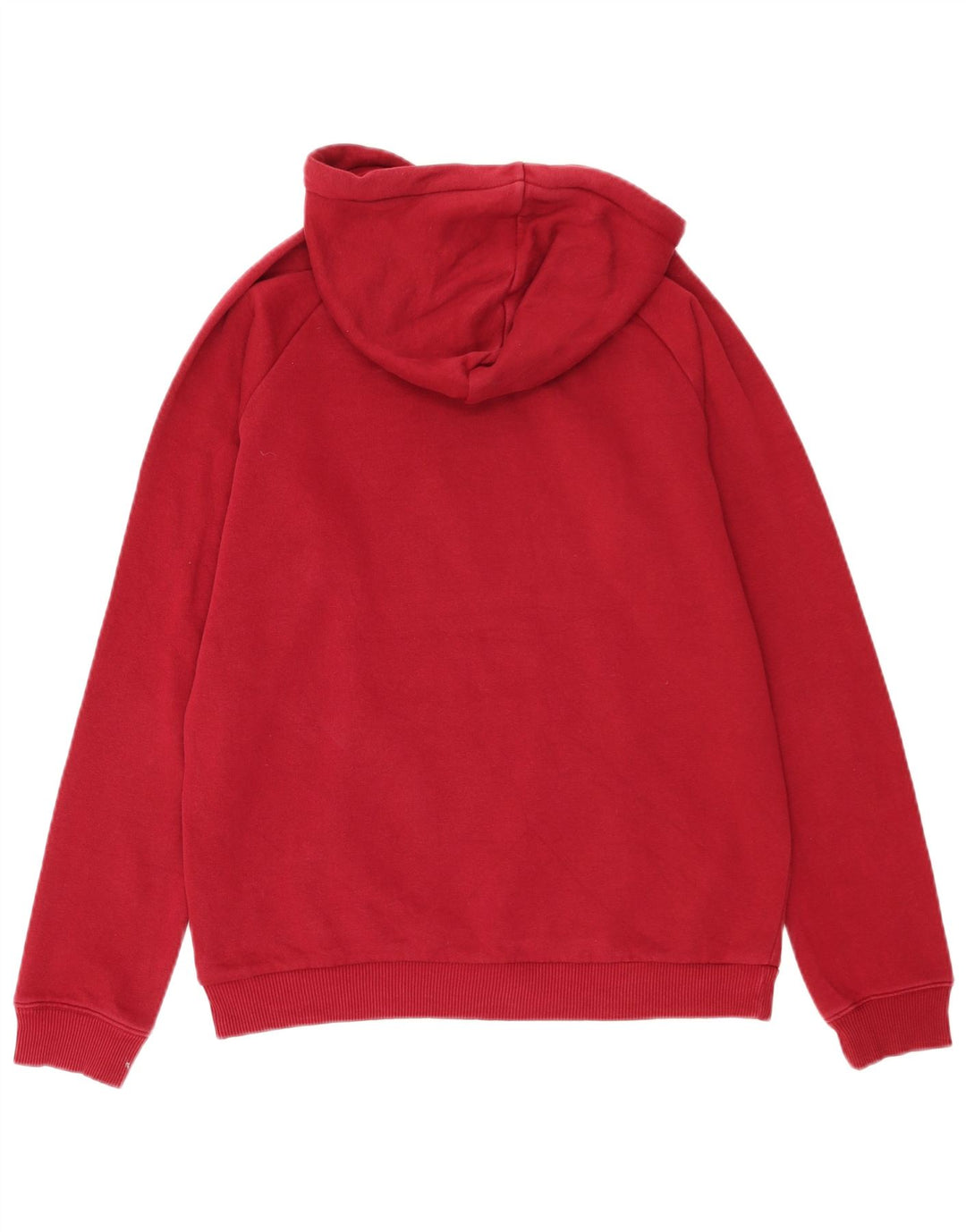 Adidas Mens Graphic Hoodie Jumper Medium Red Cotton