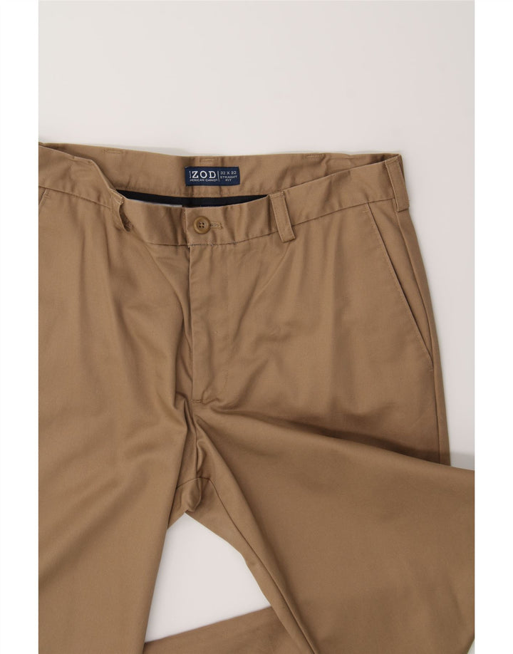 IZOD Womens Straight Chino Trousers W32 L32 Beige Cotton Vintage Izod and Second-Hand Izod from Messina Hembry 