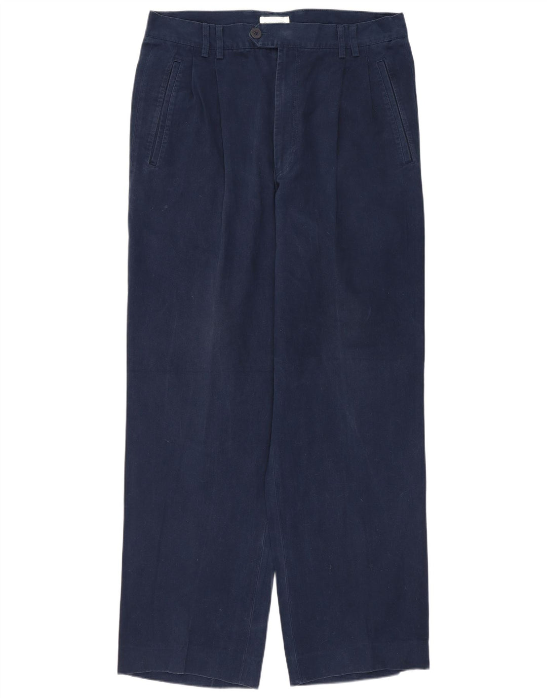 MISSONI Mens Pegged Suit Trousers IT 48 Medium W30 L30 Navy Blue Cotton