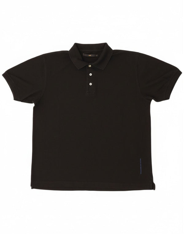 Lee Mens Polo Shirt 2XL Black Cotton