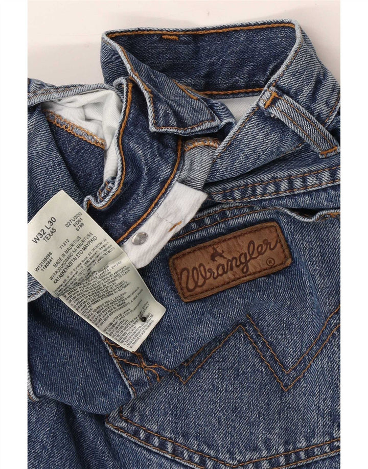Wrangler Mens Texas Straight Jeans W32 L30 Blue Cotton