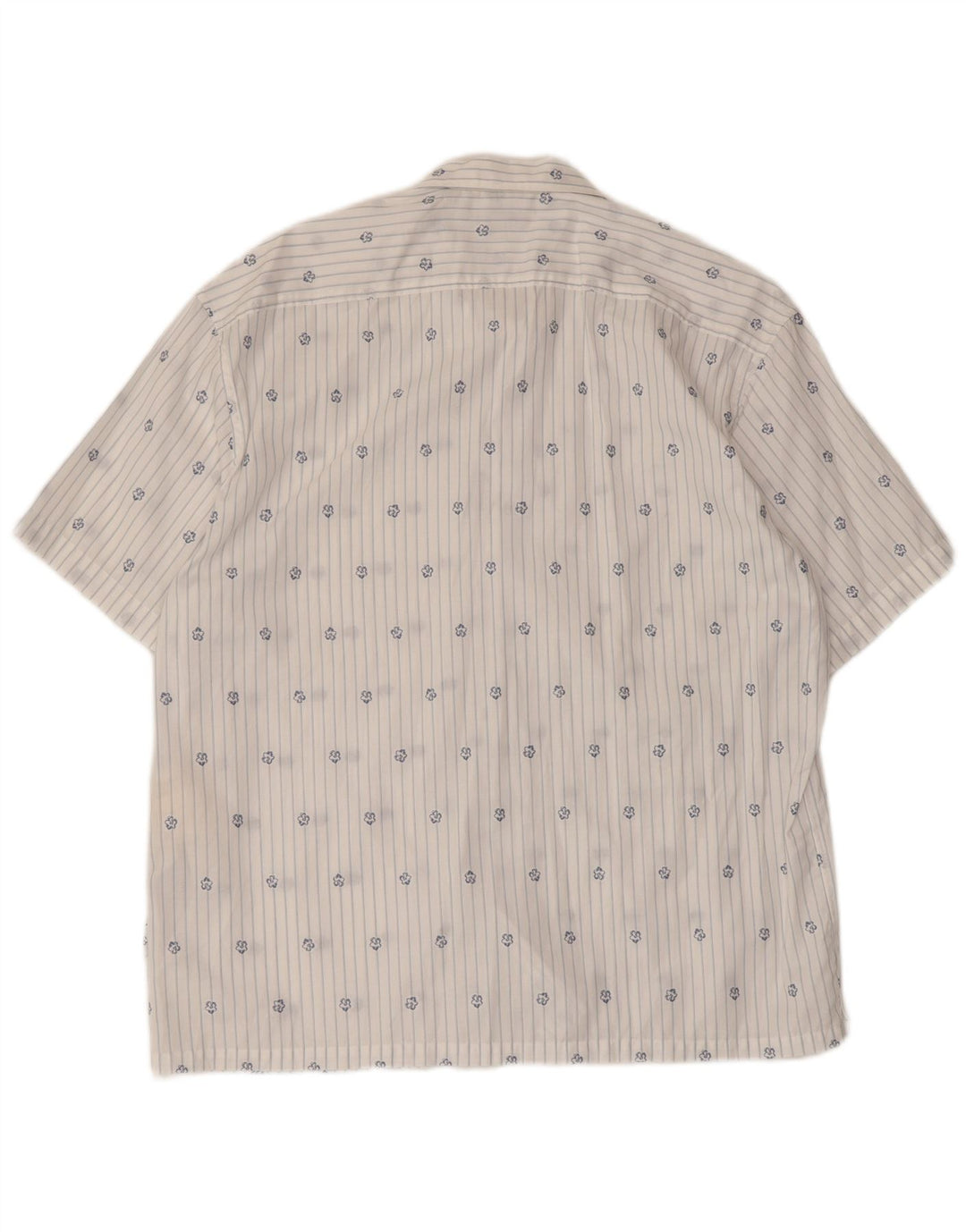 Ted Baker Mens Short Sleeve Shirt Size 3 Medium White Striped Cotton