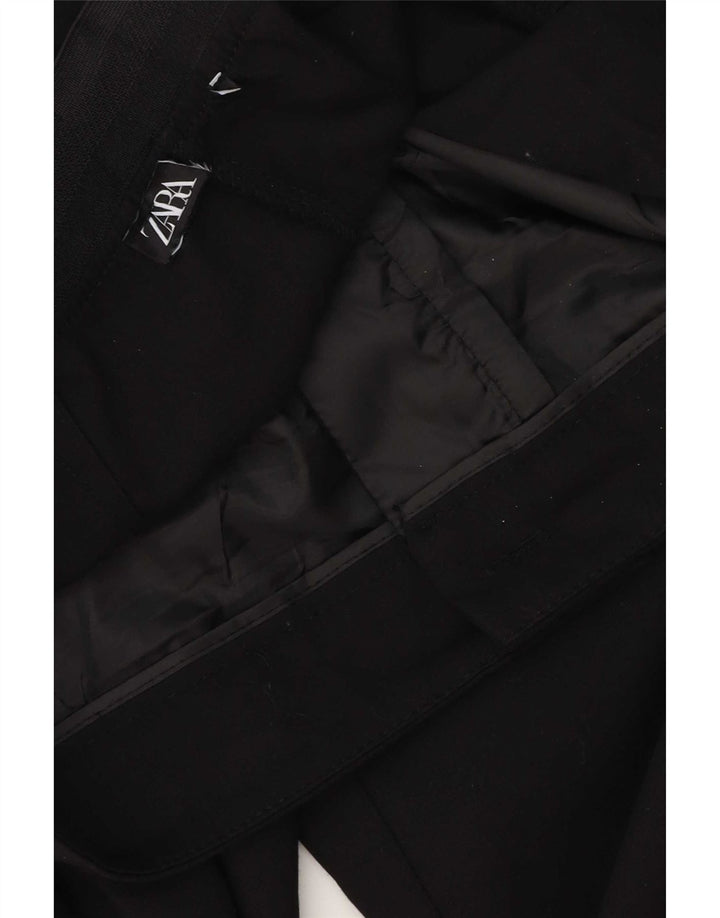 Zara Womens Straight Casual Trousers W34 L28 Black