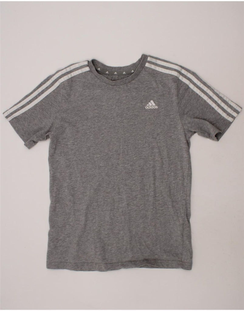 ADIDAS Boys T-Shirt Top 11-12 Years Grey Cotton Vintage Adidas and Second-Hand Adidas from Messina Hembry 
