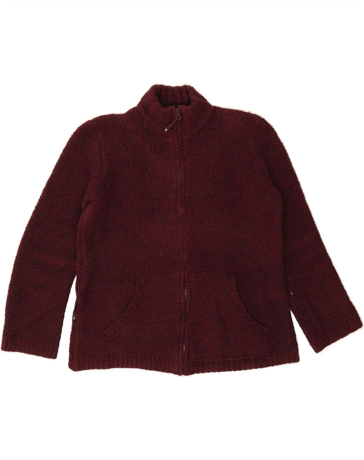 MOUNTAIN WAREHOUSE Womens Fleece Jacket UK 12 Medium  Burgundy Polyester Vintage Mountain Warehouse and Second-Hand Mountain Warehouse from Messina Hembry 
