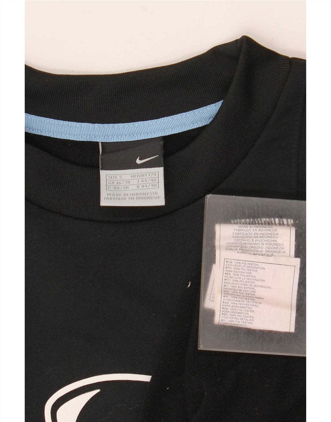Nike Mens Sweatshirt Jumper UK 36/38 Small Black Colourblock Polyester