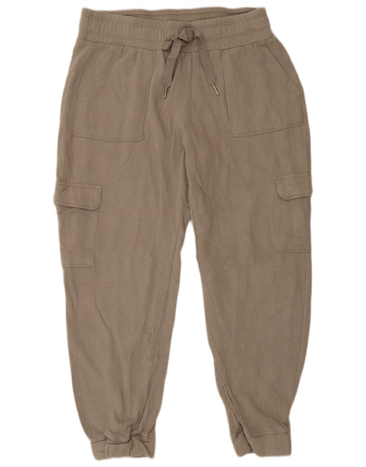Calvin Klein Womens Cargo Tracksuit Trousers Joggers UK 14 Medium Beige