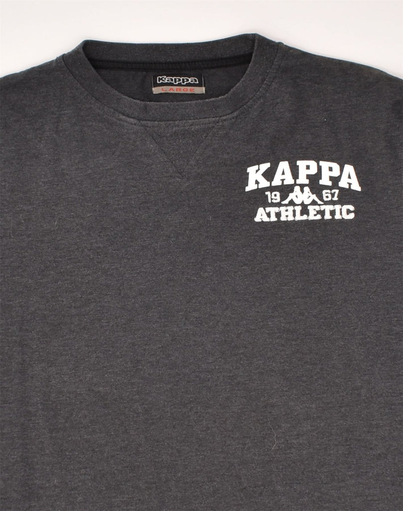 KAPPA Mens T-Shirt Top Large Grey Cotton | Vintage Kappa | Thrift | Second-Hand Kappa | Used Clothing | Messina Hembry 