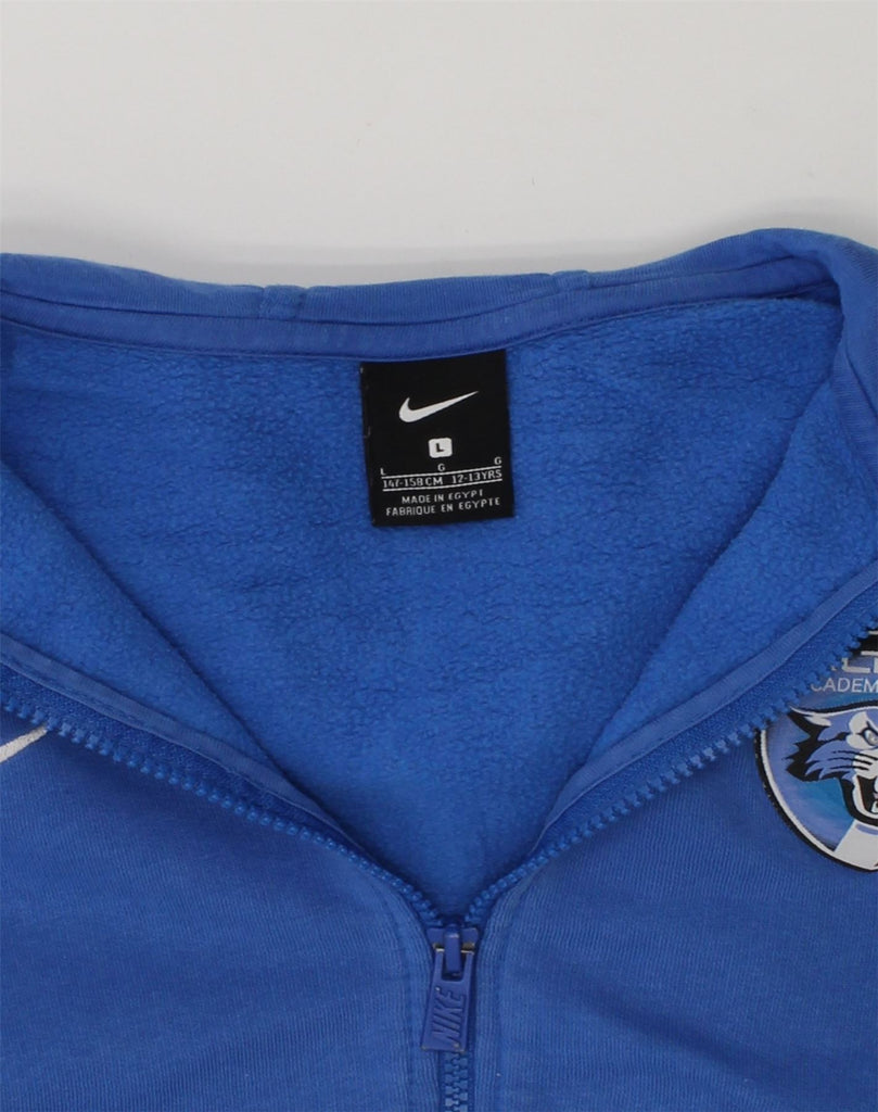 NIKE Boys Zip Hoodie Sweater 12-13 Years Large Blue Cotton | Vintage Nike | Thrift | Second-Hand Nike | Used Clothing | Messina Hembry 