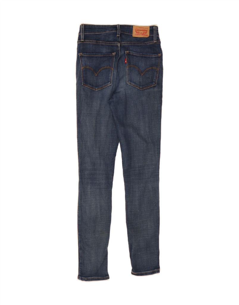 LEVI'S Womens 721 High Rise Skinny Jeans W26 L28 Navy Blue Cotton Vintage Levi's and Second-Hand Levi's from Messina Hembry 