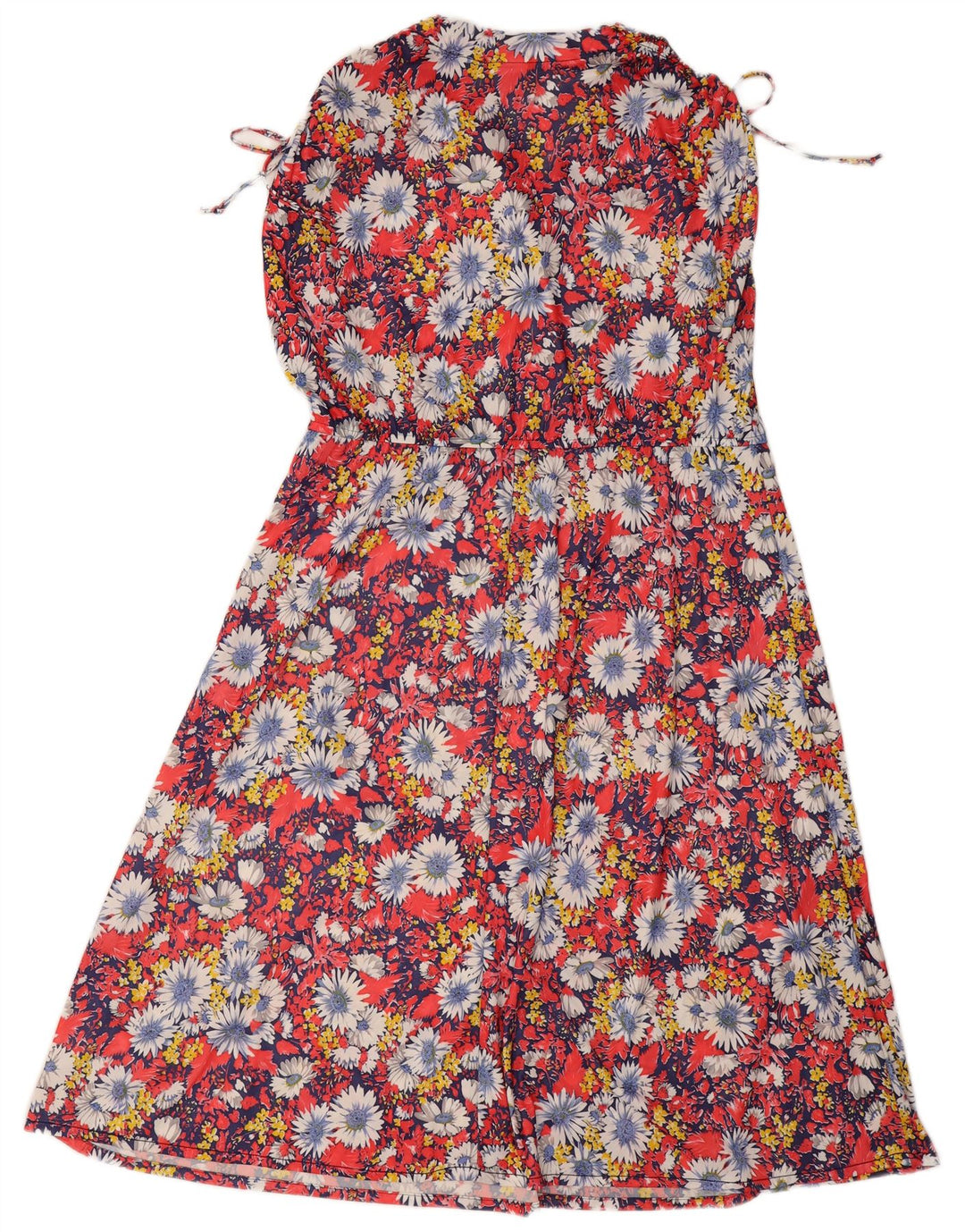C & A Womens Sleeveless A-Line Dress EU 46 XL Red Floral Polyester