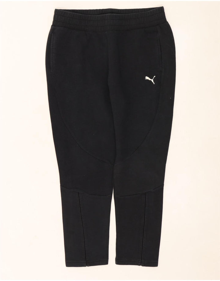 PUMA Mens Tracksuit Trousers Large  Black Cotton