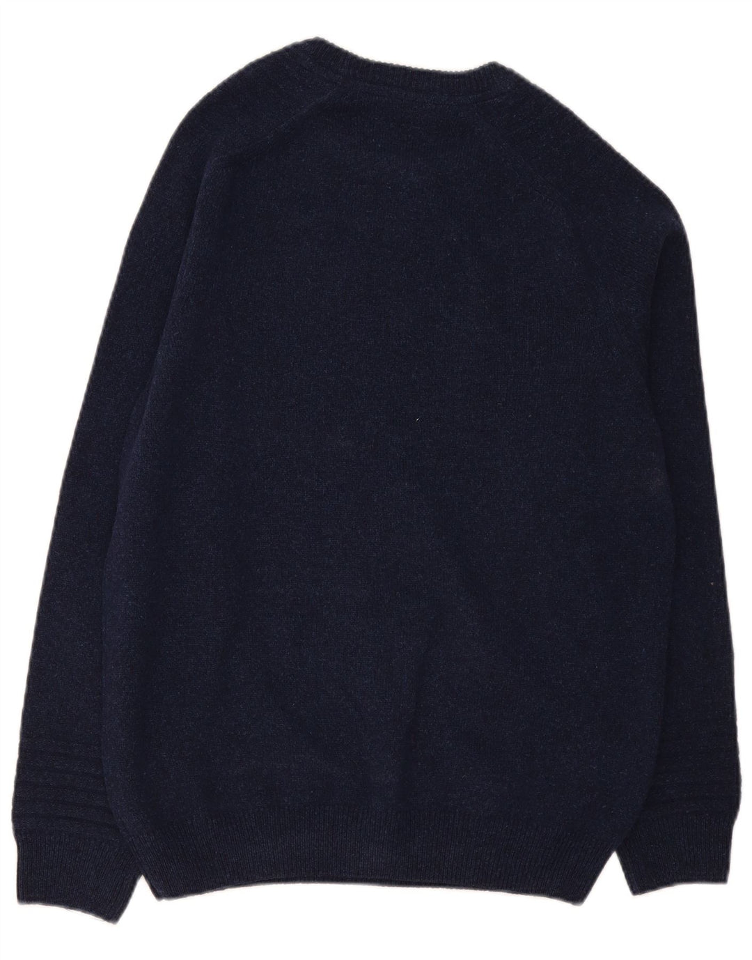 Lyle & Scott Mens Crew Neck Jumper Sweater Large Navy Blue Wool