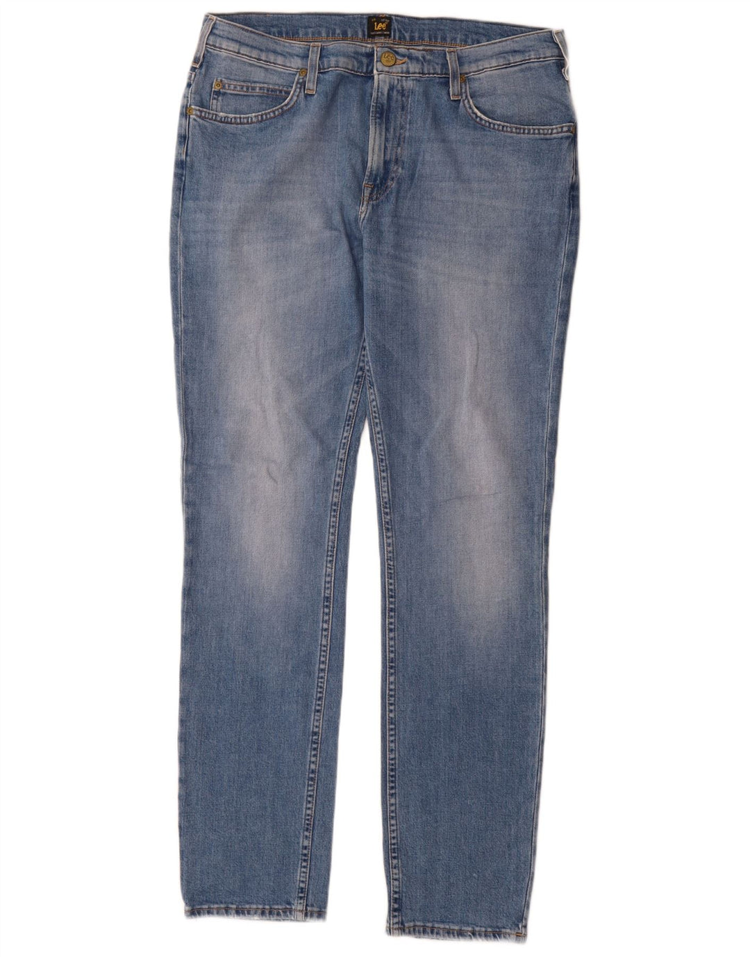 Lee Mens Rider Slim Jeans W34 L32 Blue Cotton